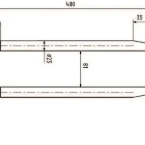 Zniżka STRZEMIĘ RESORU MERCEDES M22 x 1,5 x 81 x 480 mm