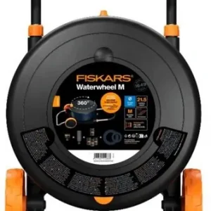 Hit sprzedaży Bęben z wężem Comfort M Fiskars 1/2" i długości 20 m + akcesoria