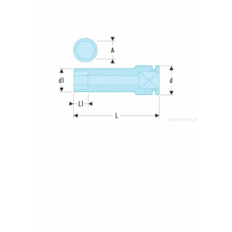 Wybór klientów NSB.32 - Nasadka 1/2" 6-kątna cienkościenna, udarowa, 32 mm