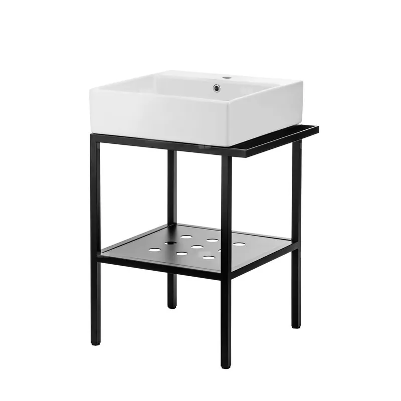 Bestseller Umywalka temisto biała + konsola łazienkowa 565x400 mm