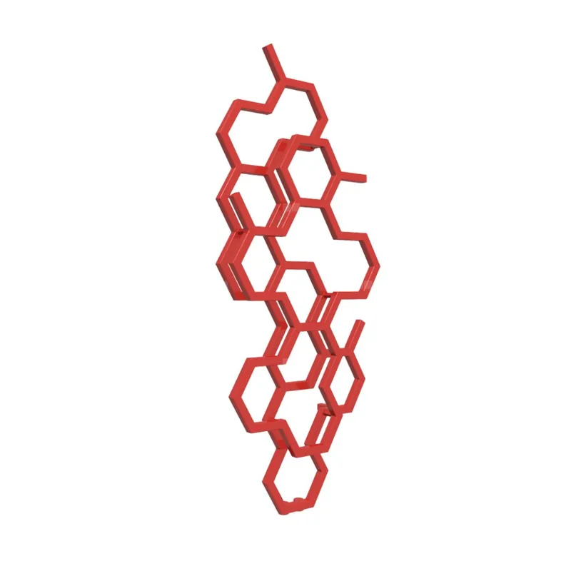 Bezpieczna płatność Grzejnik drabinkowy TERMA HEX, podłączenie ZX, wym. 1220 x 486 mm, kolor metaliczny czerwony, moc 346W